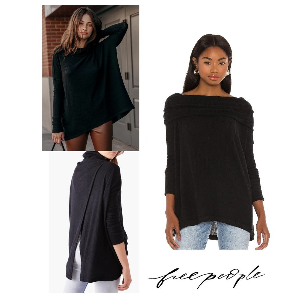 NWT, CHIC* - FREE PEOPLE Juicy Long Sleeve Cowl Neck Shirt | OFFERS WELCOME!